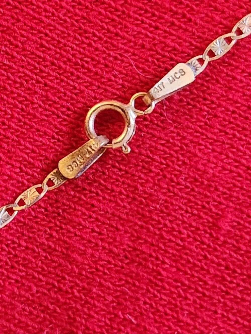 10 Karat Real Rose Gold Dainty 18" Chain *BROKEN* in one place! - Picture 4 of 13